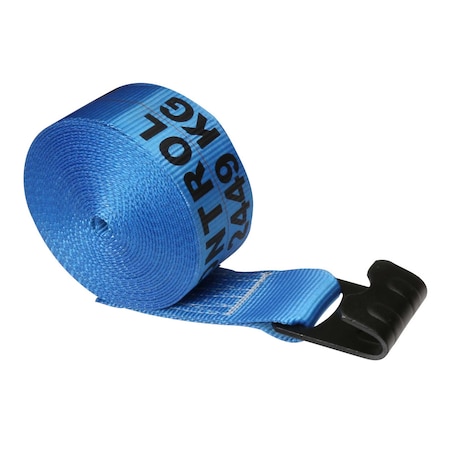 3 X 50' Blue Winch Strap With Flat Hook